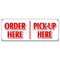 Signmission ORDER HERE PICK-UP HERE BANNER SIGN hamburger pizza french fry ice cream B-Order Here Pickup Here - alternate 1